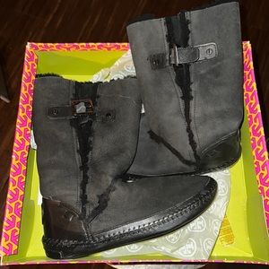 Tory Burch Boho Buckle winter boots
